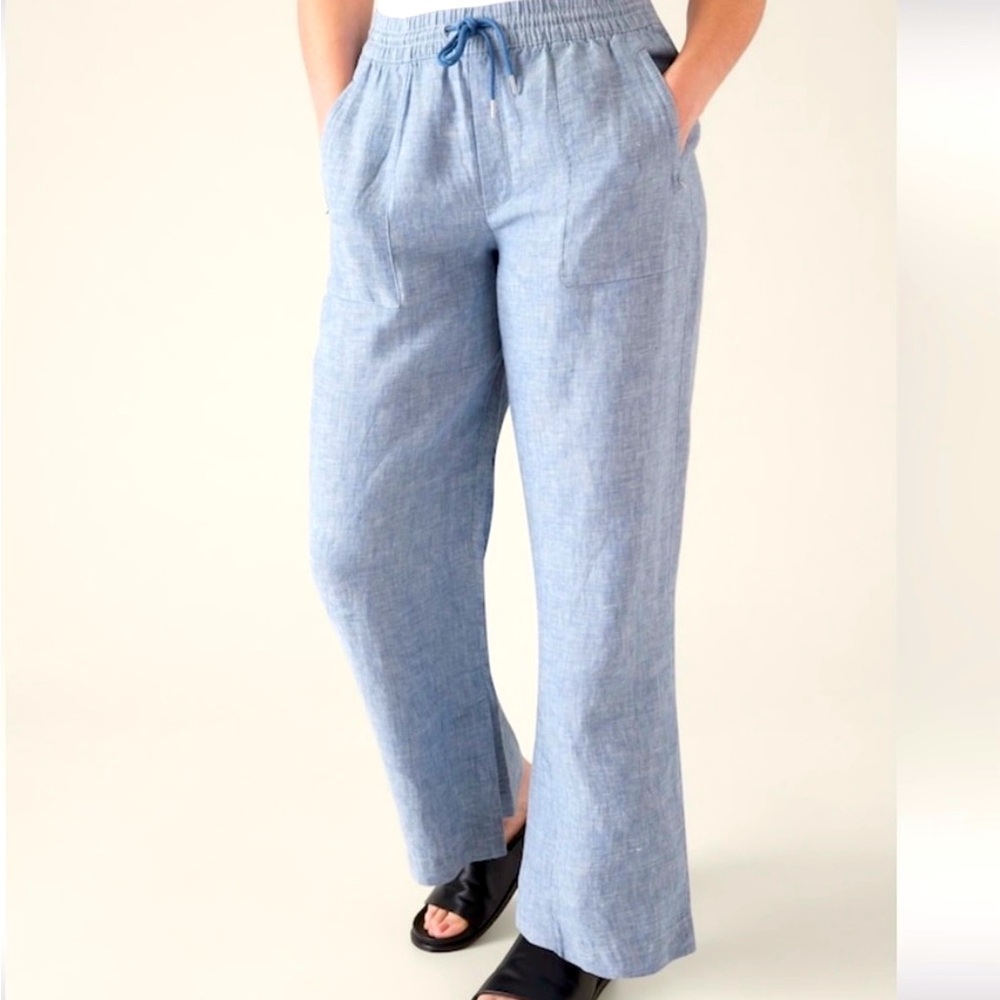 Athleta Retreat Chambray wide leg pant